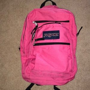 Pink jansport backpack